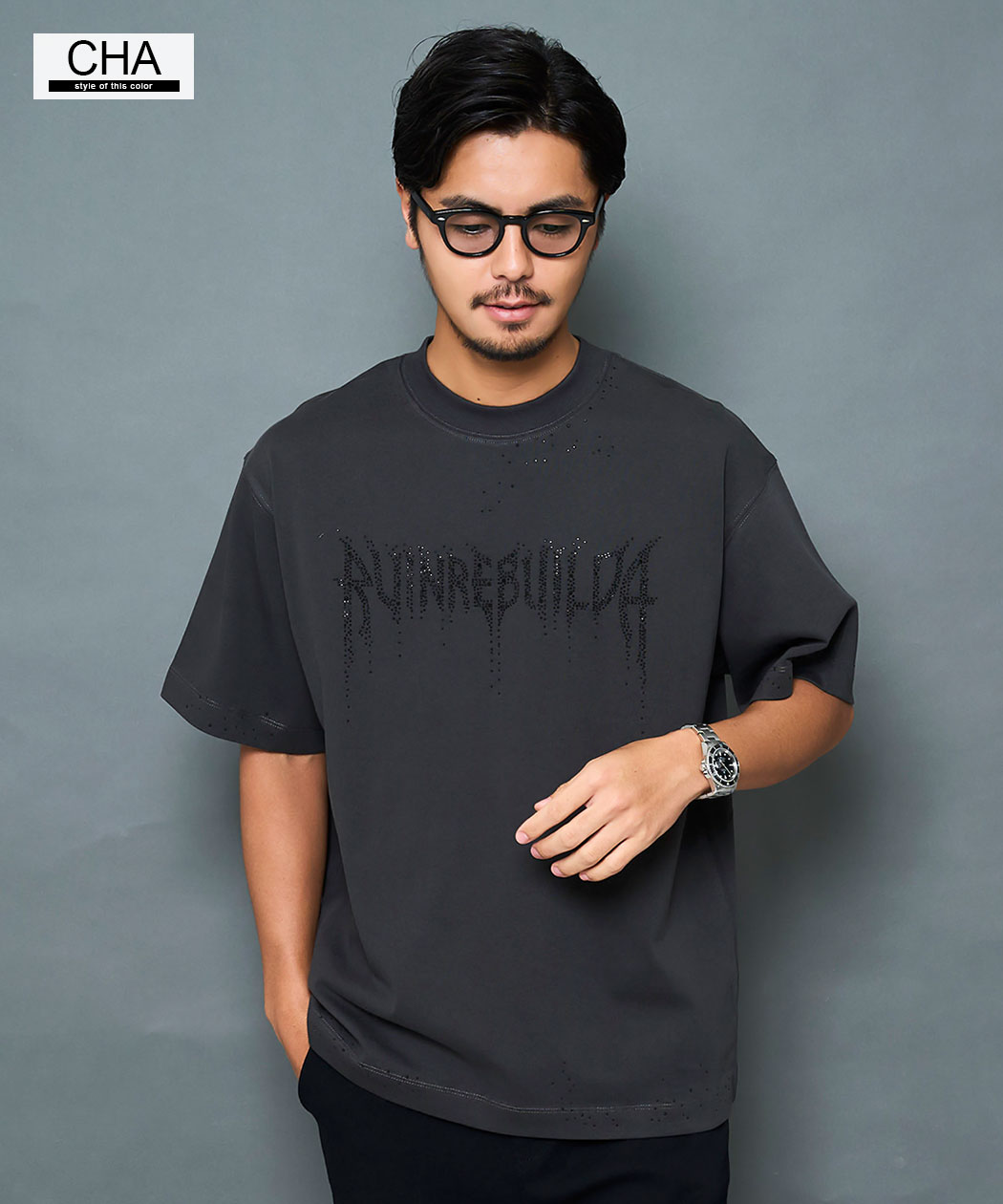 ARULE（アルール） Tシャツ メンズ 半袖 綿100% 大きいサイズ ライン