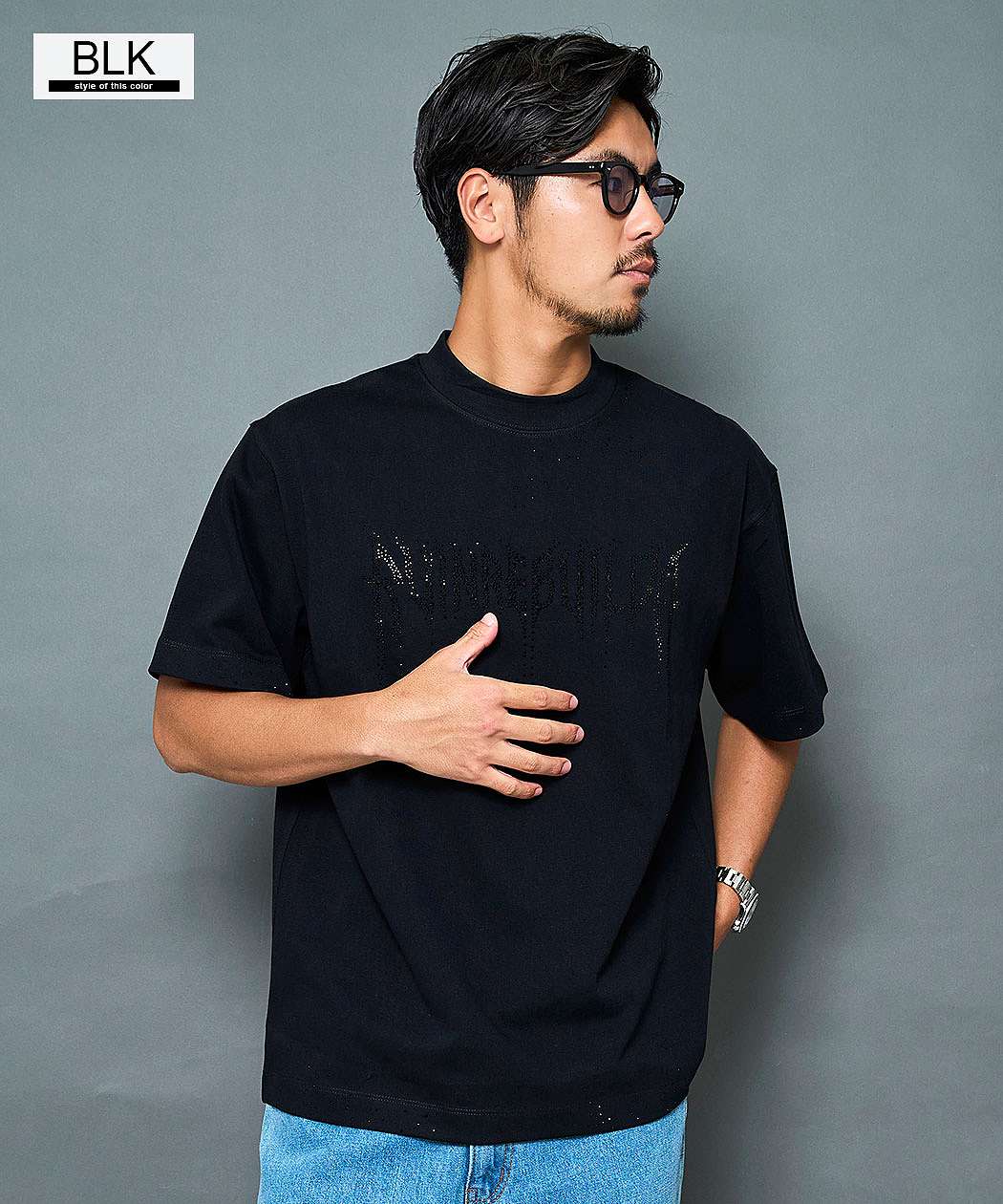 ARULE（アルール） Tシャツ メンズ 半袖 綿100% 大きいサイズ ライン