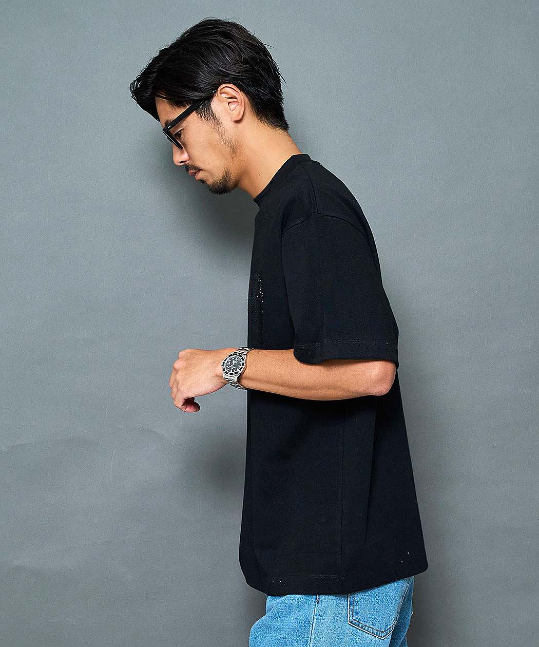 ARULE（アルール） Tシャツ メンズ 半袖 綿100% 大きいサイズ ライン