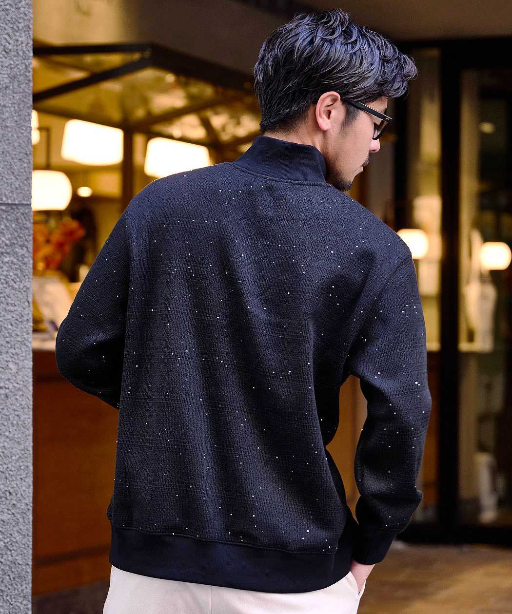 BENUSTA（ベヌスタ） ニット トレーナー メンズ 長袖 スタンドネック