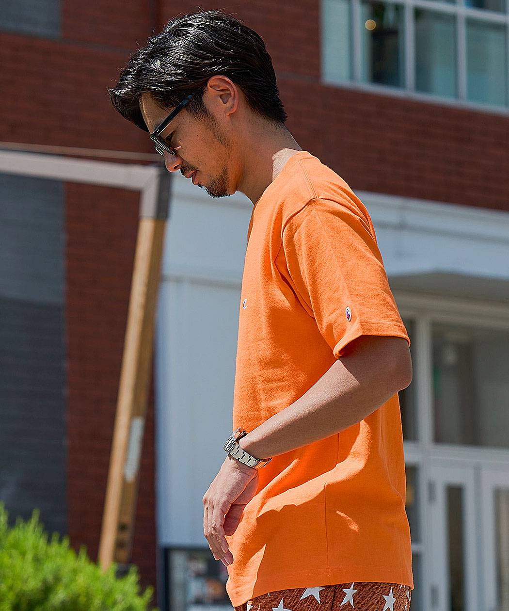 Champion（チャンピオン） Tシャツ メンズ 半袖 綿100% 無地 ロゴ 刺繍