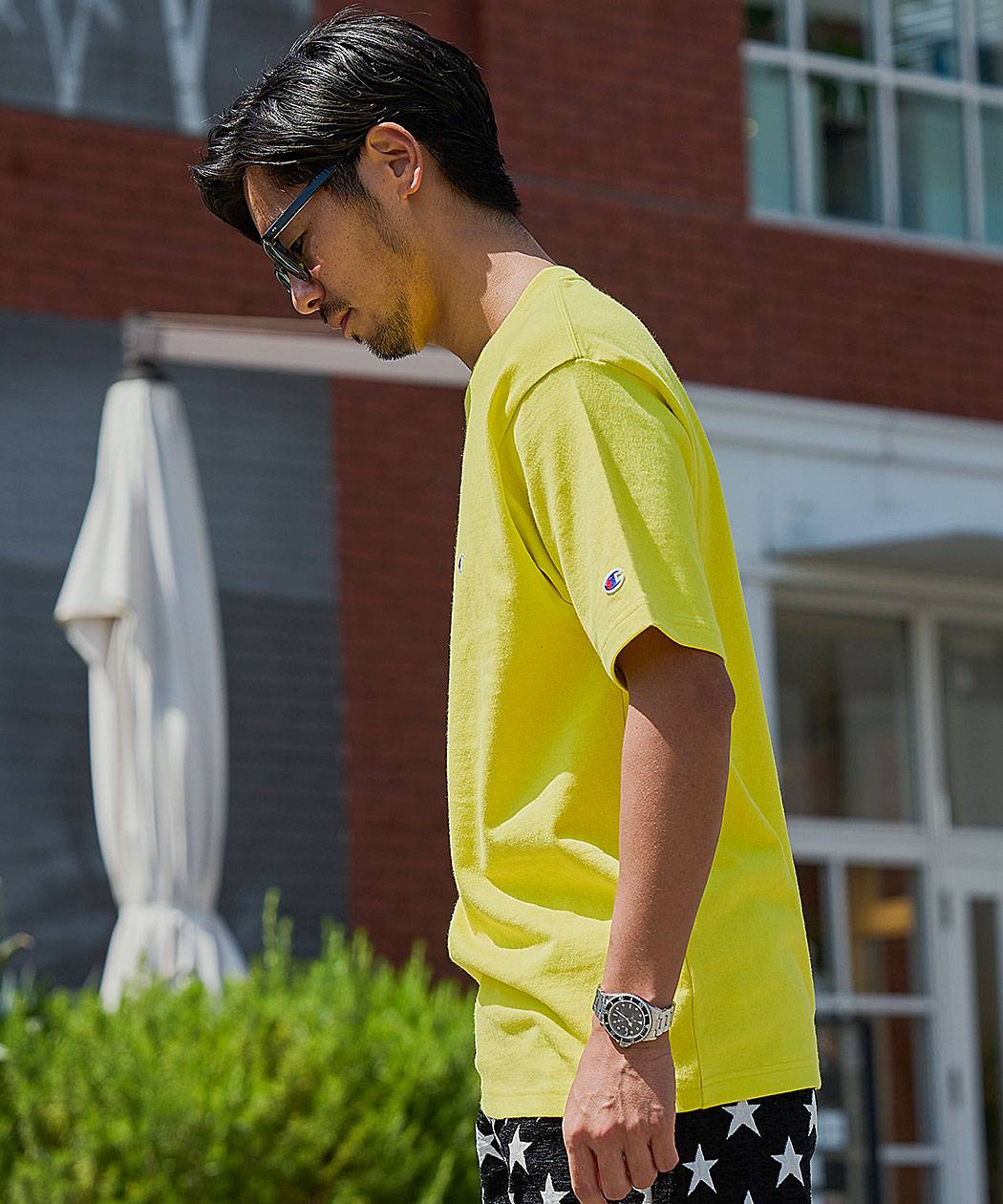 Champion（チャンピオン） Tシャツ メンズ 半袖 綿100% 無地 ロゴ 刺繍