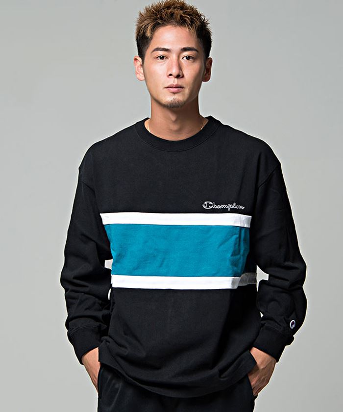 Amazon | [チャンピオン] 長袖Tシャツ 七分袖 丸首 綿100