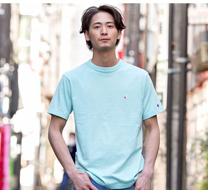 チャンピオンズ 21/22 記念Tシャツ 水色 Champion チャンピオン Tシャツ メンズ 半袖 クルーネック ユニ