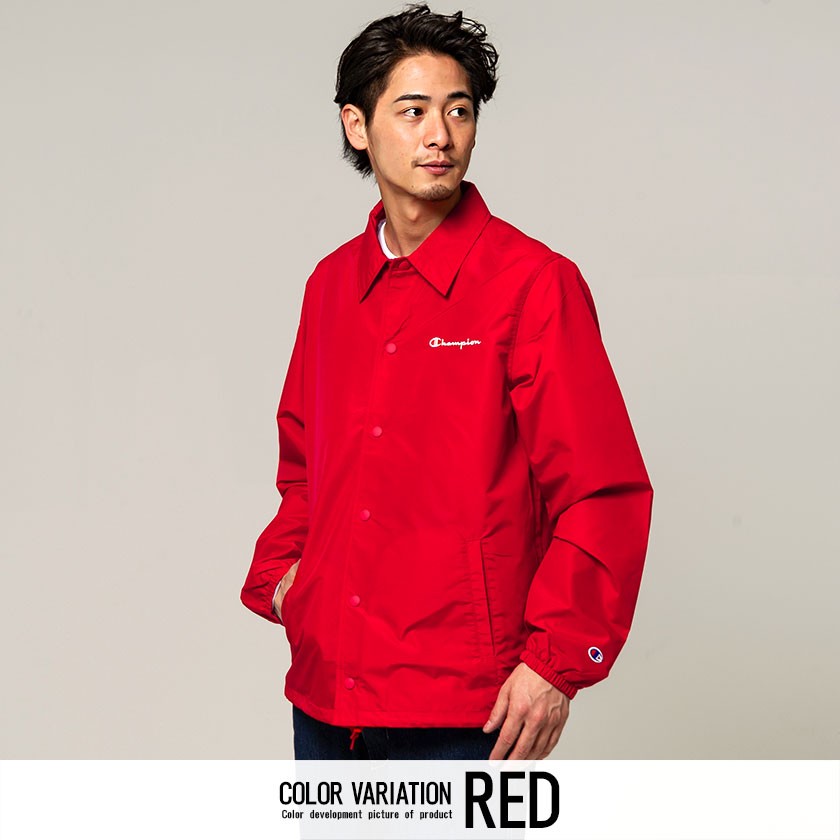 コーチジャケット メンズ Champion チャンピオン COACH JACKET/全3色 アウター ブルゾン M L ブラック ネイビー レッド 春  - ショッピング・ショップ | 通販検索