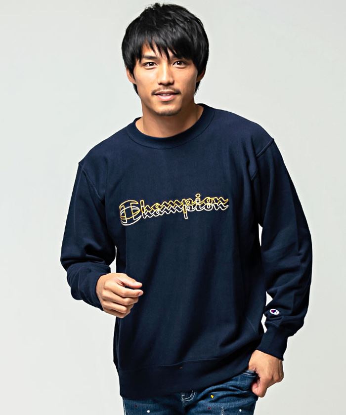 Champion（チャンピオン） トレーナー メンズ ロゴ刺繍入りクルー