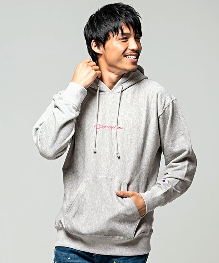 パーカー メンズ Champion チャンピオン ロゴ刺繍入り長袖プルオーバーパーカー/全4色 スウェット 裏毛 フーディー ユニセックス 白 黒 M L 秋｜silverbulletxfuga｜04