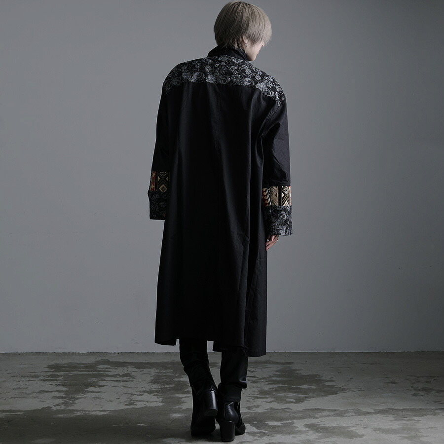 Amina ロングジャケット メンズ コート ナポレオンジャケット 立ち襟