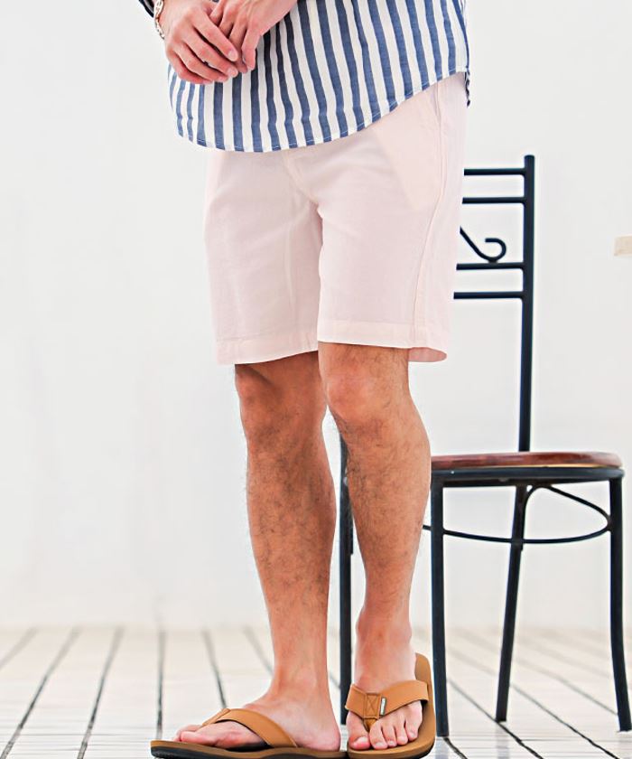 CavariA ハーフパンツ メンズ 膝上 ショートパンツ 短パン 細身