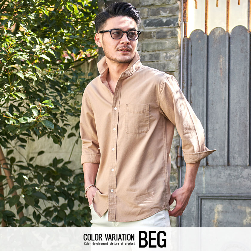 CavariA カジュアルシャツ メンズ おしゃれ パナマシャツ 7分袖 無地  