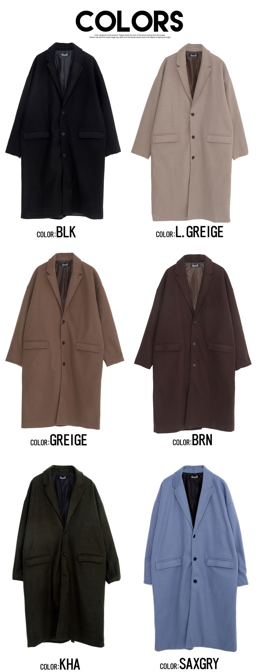 BROWN'S BEACH ブラック チェスターコート サイズ40 BIY20W583-b01.jpg