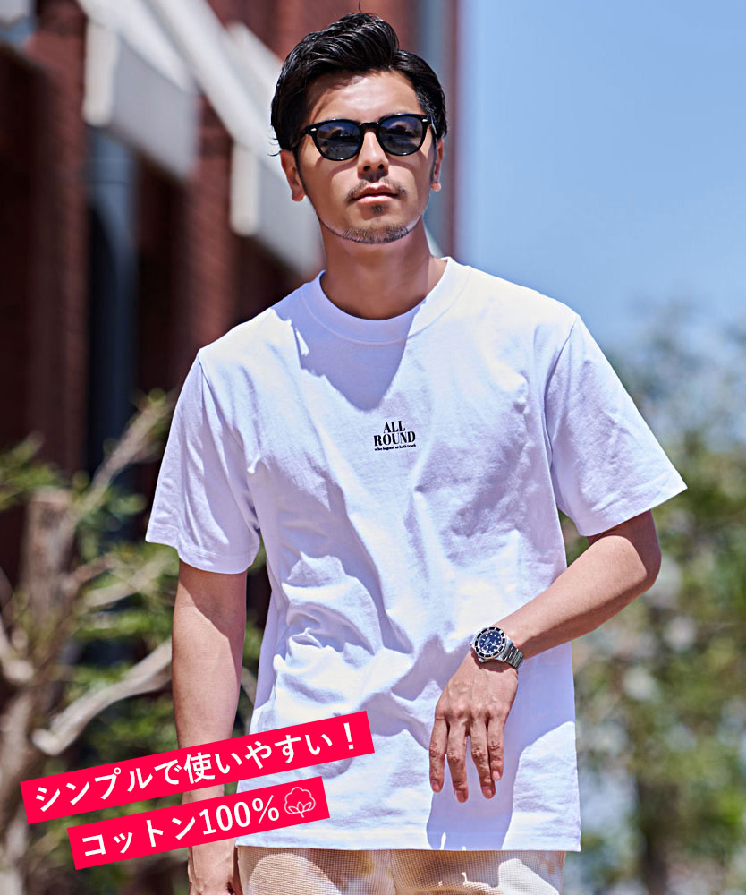 CavariA（キャバリア） Tシャツ メンズ 半袖 ブランド おしゃれ 綿 白