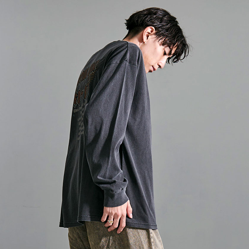 CavariA（キャバリア） ロンT メンズ Tシャツ 長袖 プリント クルー