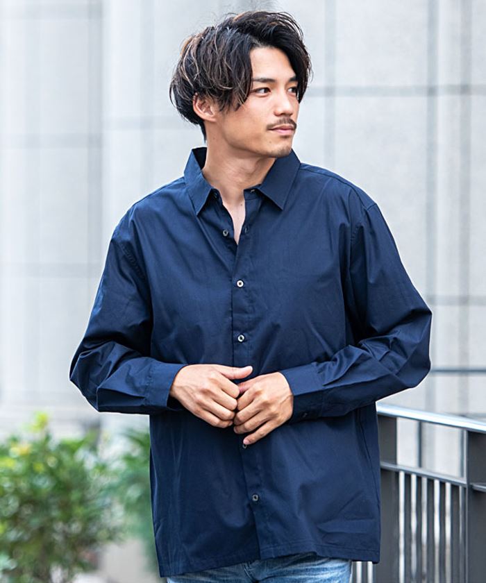 カジュアルシャツ メンズ ブランド おしゃれ 大きいサイズ 日本製 長袖 ブロード 無地 ストライプ CavariA 30代 40代 50代 ファッション (郵) | CavariA | 04