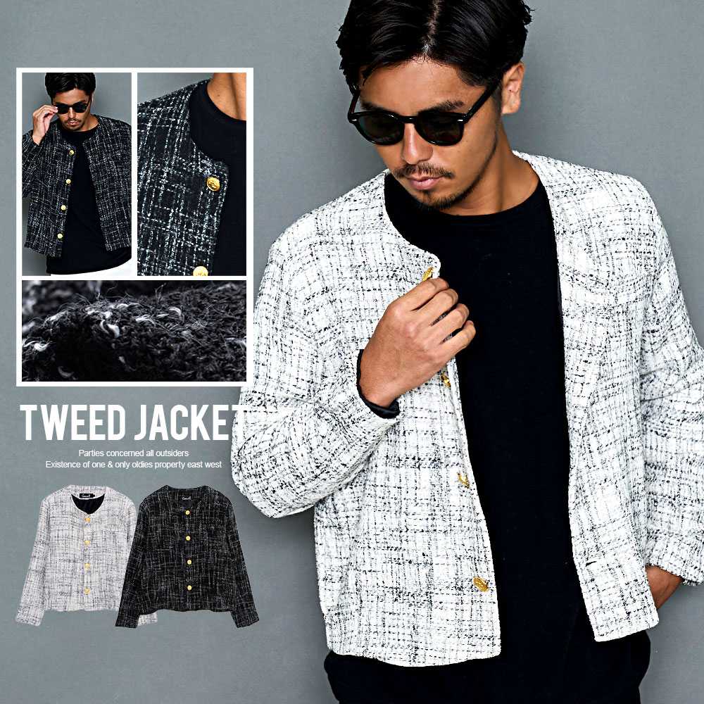 FairLiar ホワイト ブラック ジャケット　ツイード　ダウン FairLiar ホワイト ブラック ジャケット ツイード ダウン FairLiar