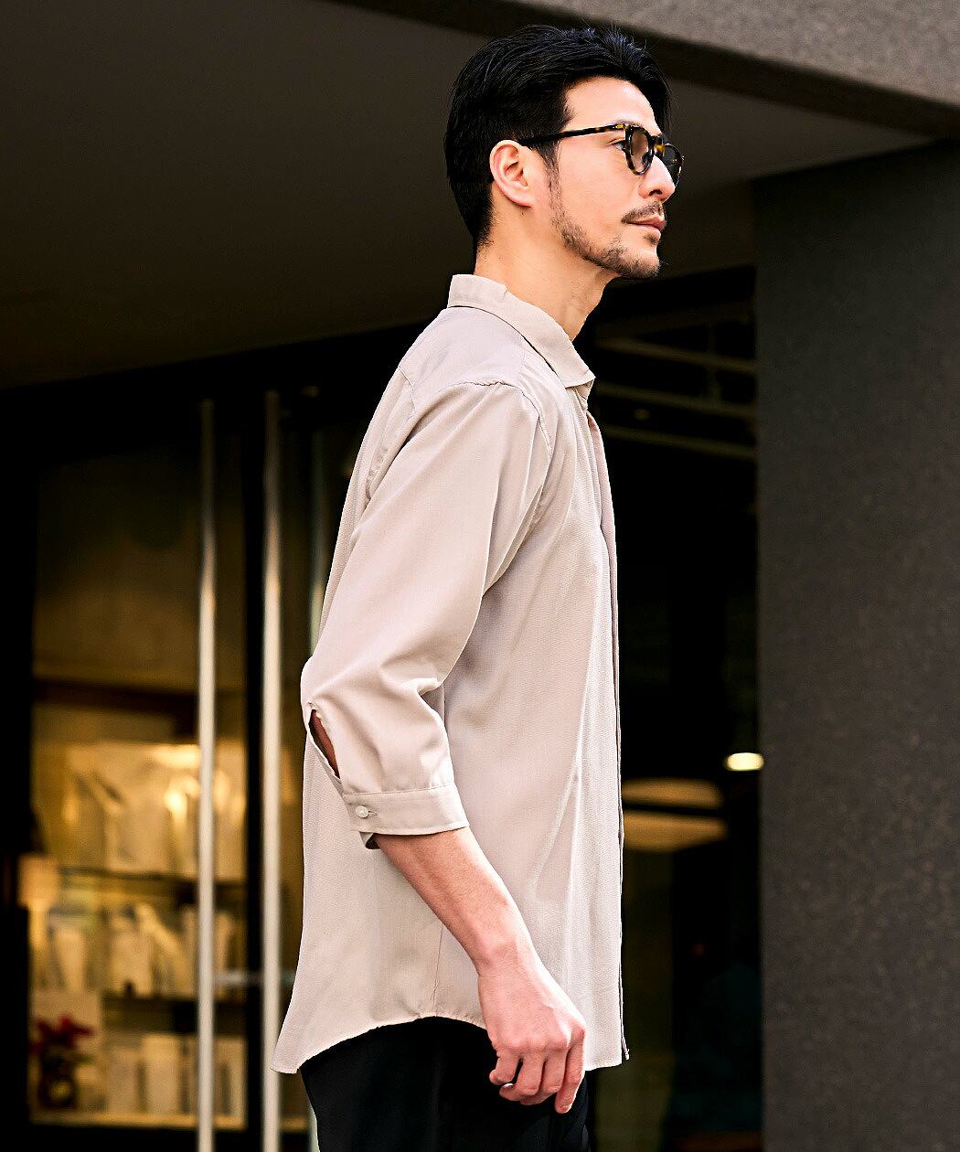 CavariA（キャバリア） シャツ メンズ 七分袖 長袖 カジュアル 日本製