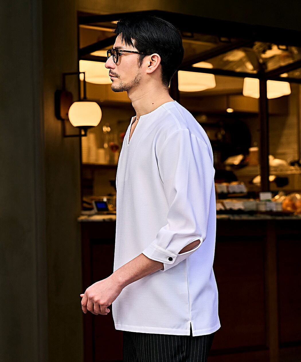 CavariA（キャバリア） シャツ メンズ 七分袖 長袖 カジュアル 日本製