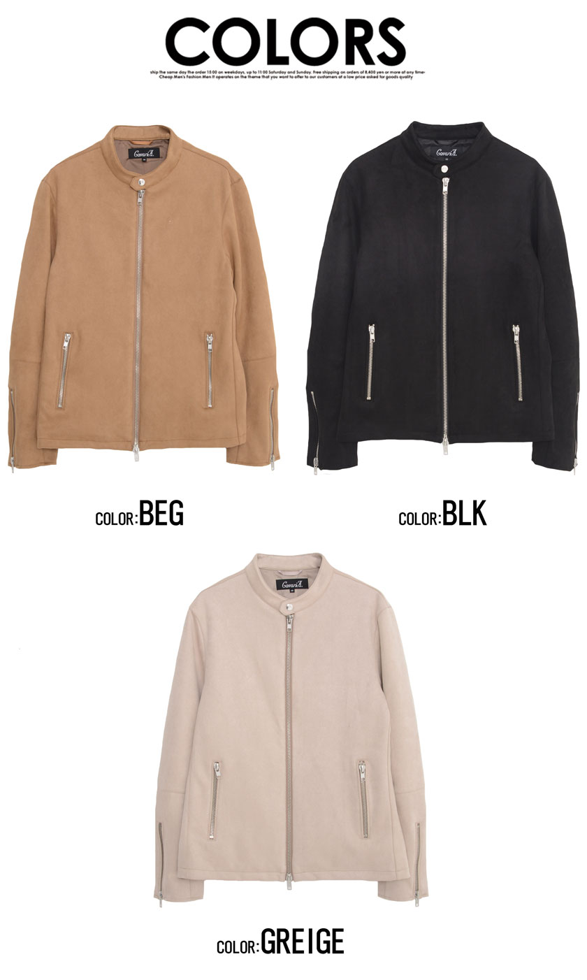 CavariA ライダースジャケット メンズ レザー シングル ブランド