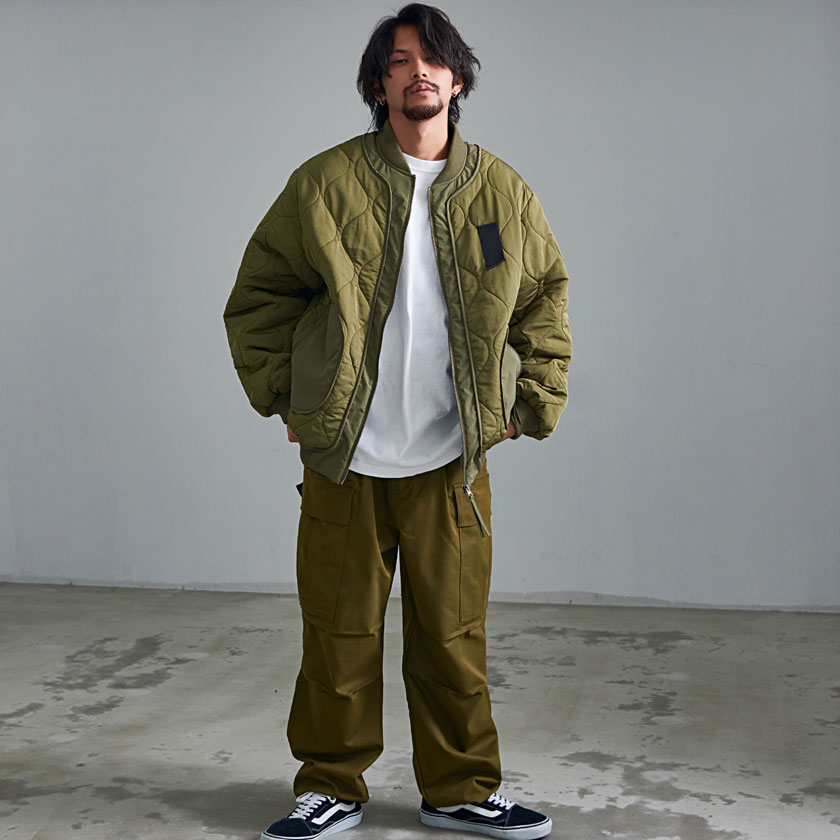 CavariA（キャバリア） 中綿ジャケット メンズ アウター ブルゾン MA-1