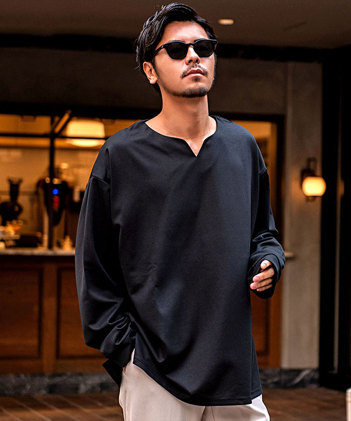 CavariA（キャバリア） ロンT メンズ Tシャツ 長袖 ブランド 無地 厚手