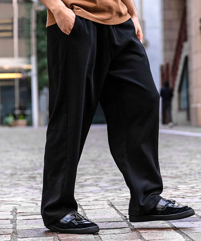 CavariA ワイドパンツ メンズ スラックス 大きいサイズ