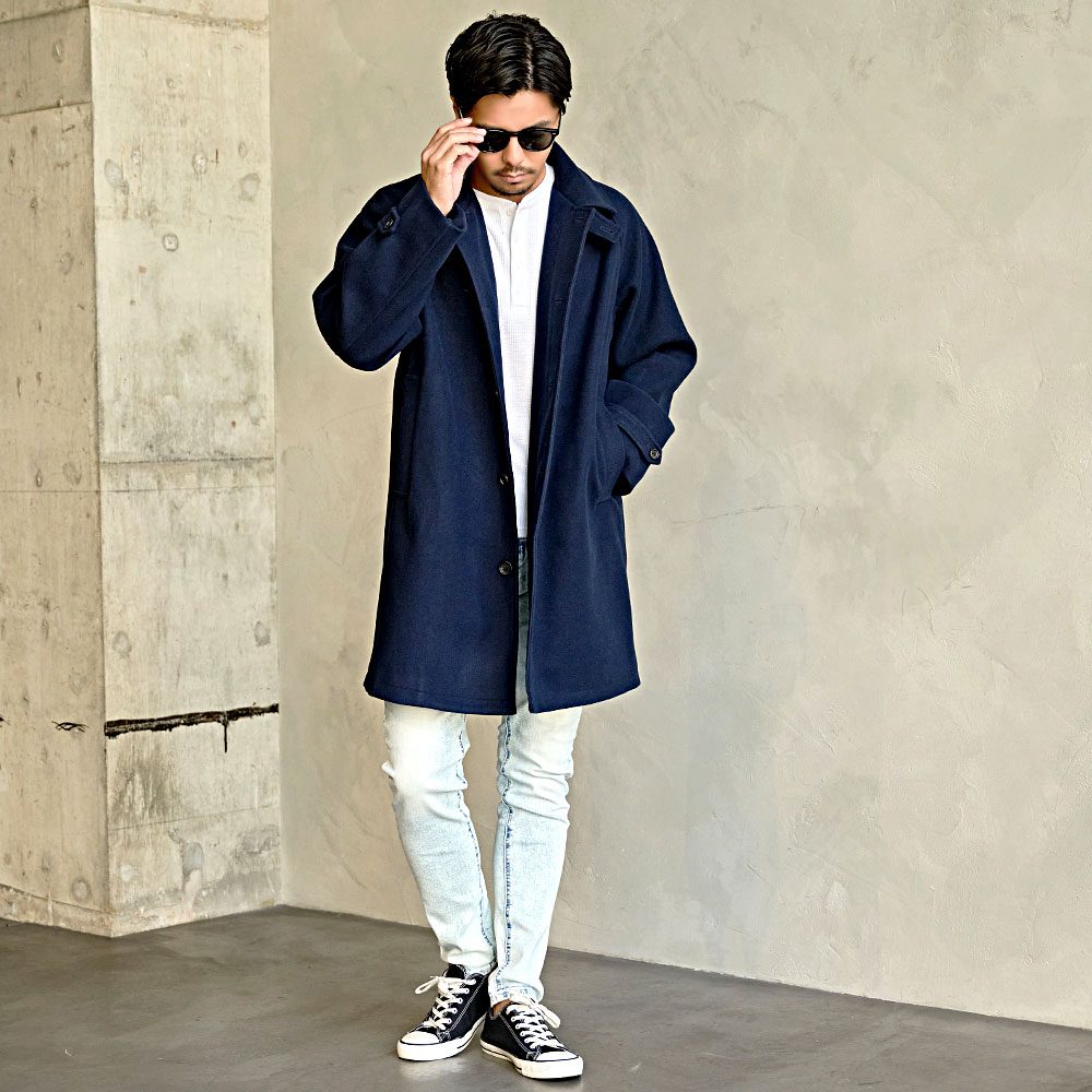 藤井毛織 カシミヤコート（メンズステンカラーコート）｜コート