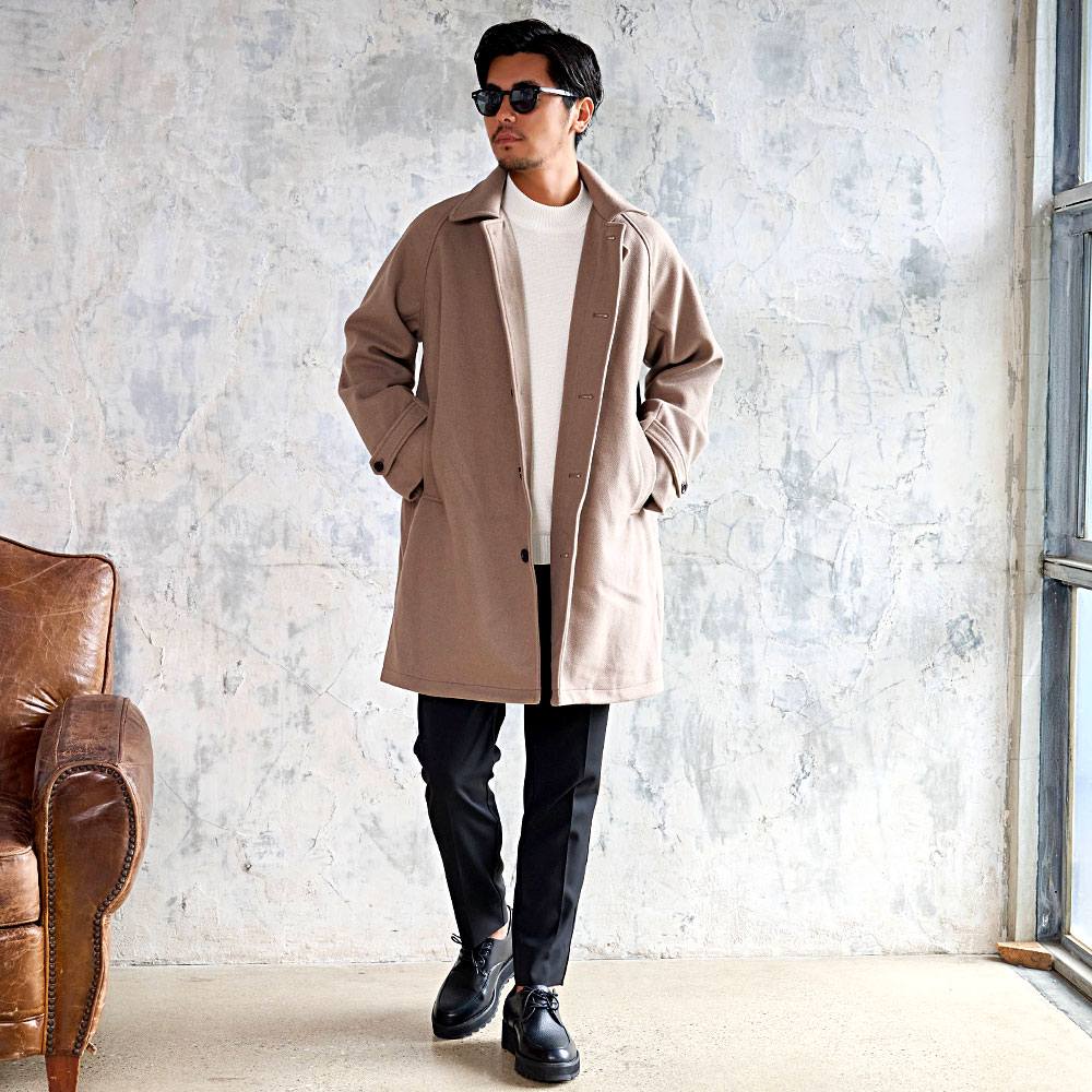 藤井毛織 カシミヤコート（メンズステンカラーコート）｜コート