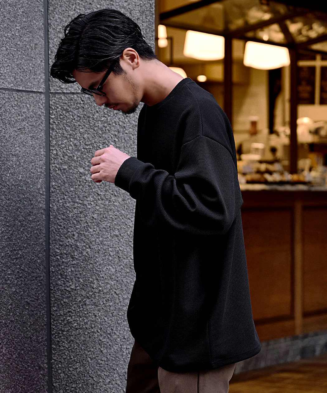 CavariA（キャバリア） 長袖Tシャツ メンズ ロンT インナー 薄手