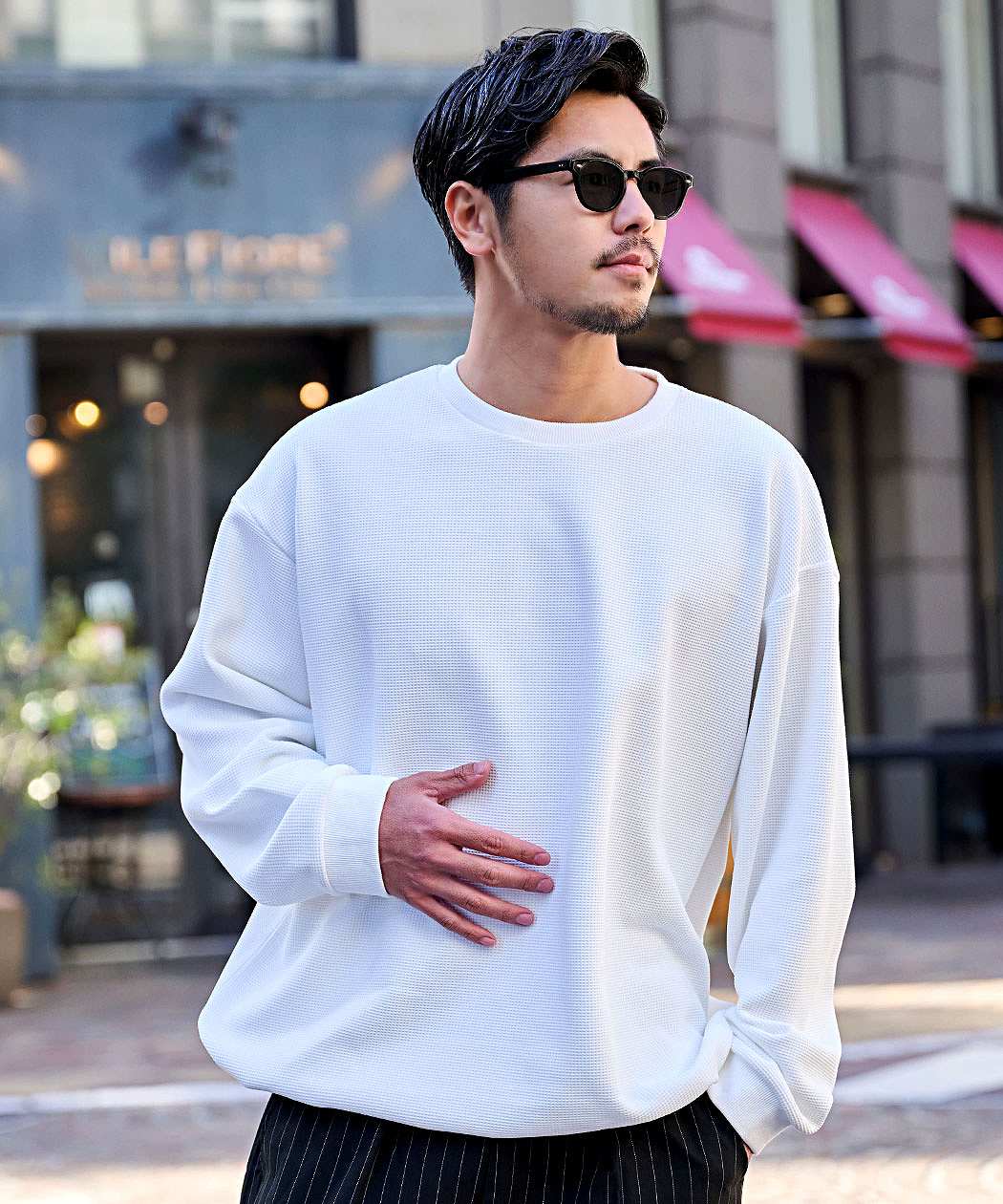 CavariA（キャバリア） 長袖Tシャツ メンズ ロンT インナー 薄手