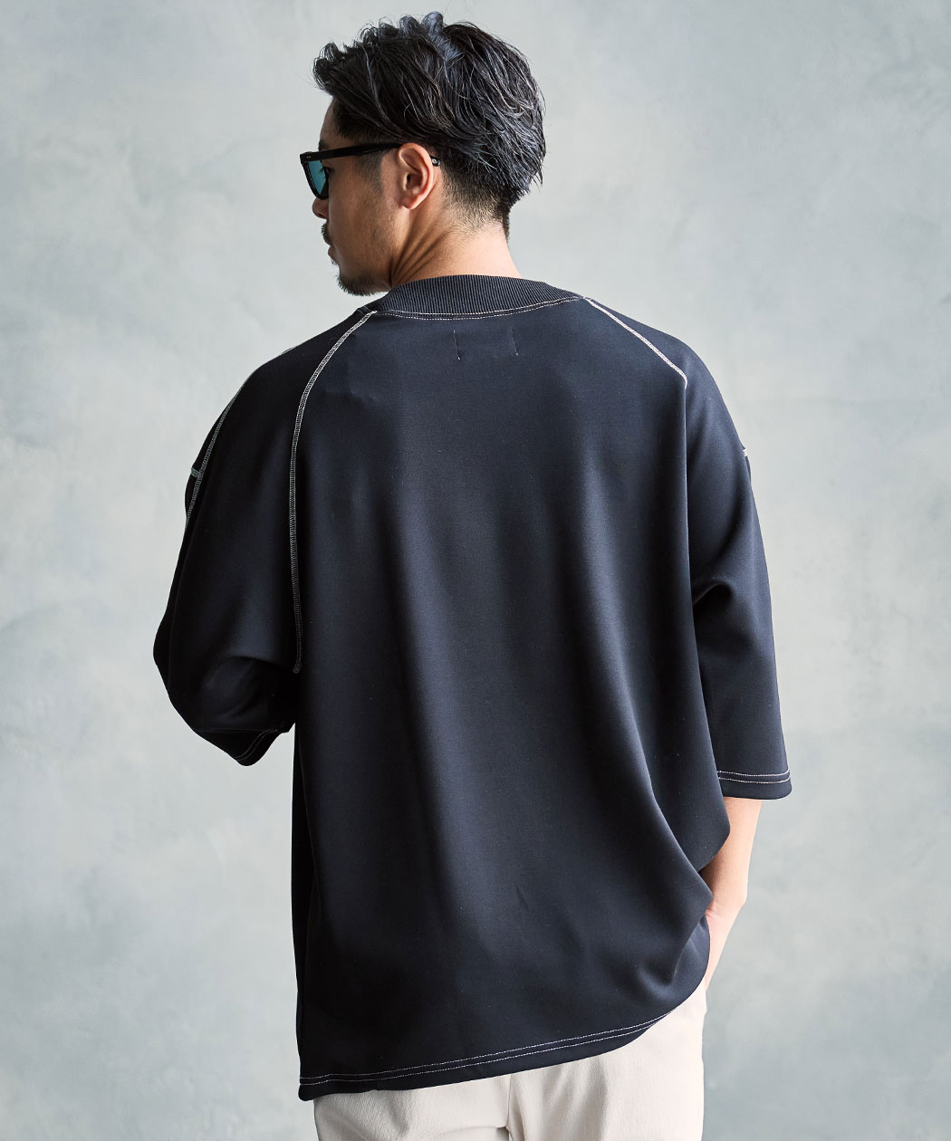 CavariA（キャバリア） Tシャツ メンズ 半袖 モックネック カラー