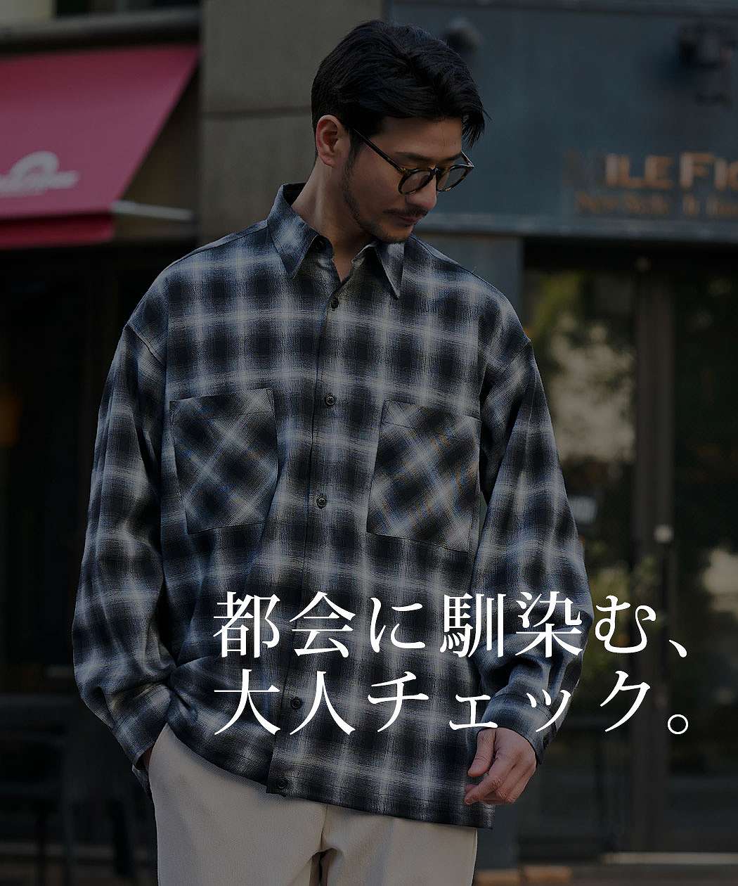 CavariA（キャバリア） チェックシャツ メンズ 長袖 大きいサイズ