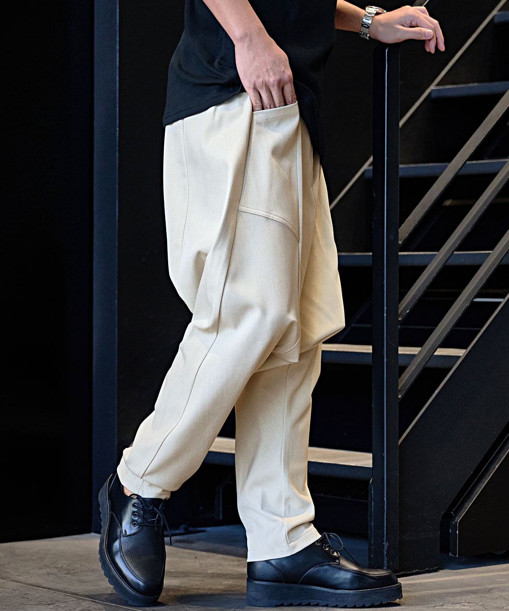 CavariA（キャバリア） サルエルパンツ メンズ 大きいサイズ ワイド