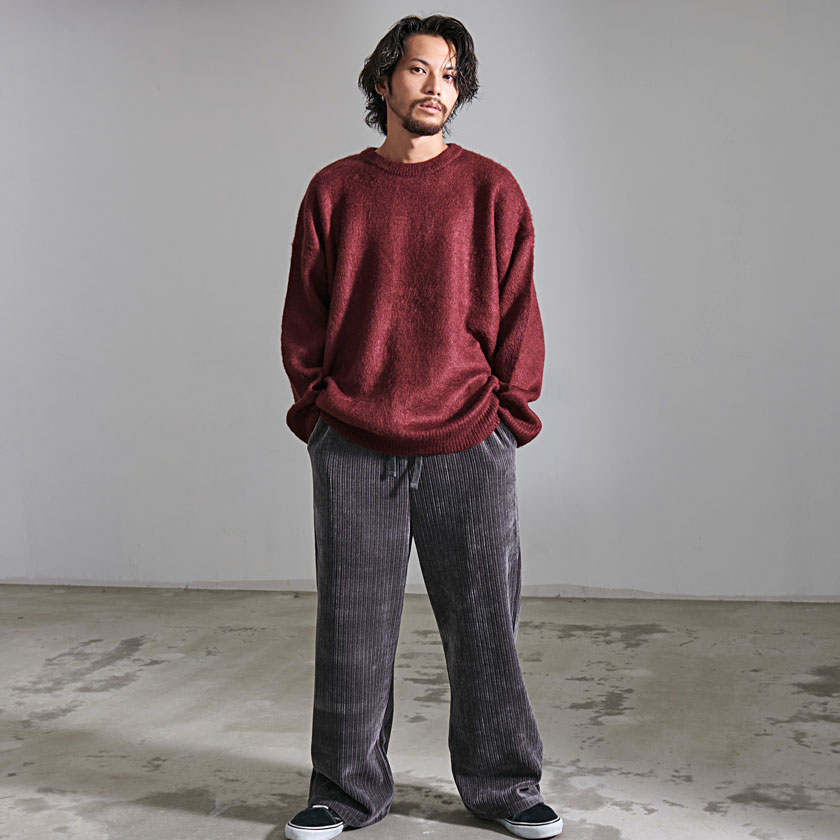 ワンフォークロージング 1111clothing ◇モヘアライク ボーダー