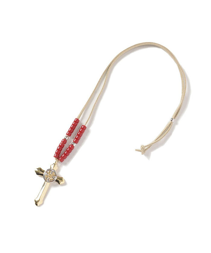 CavariA ネックレス クロスビーズネックレスA/全2色 メンズ ビーズ  