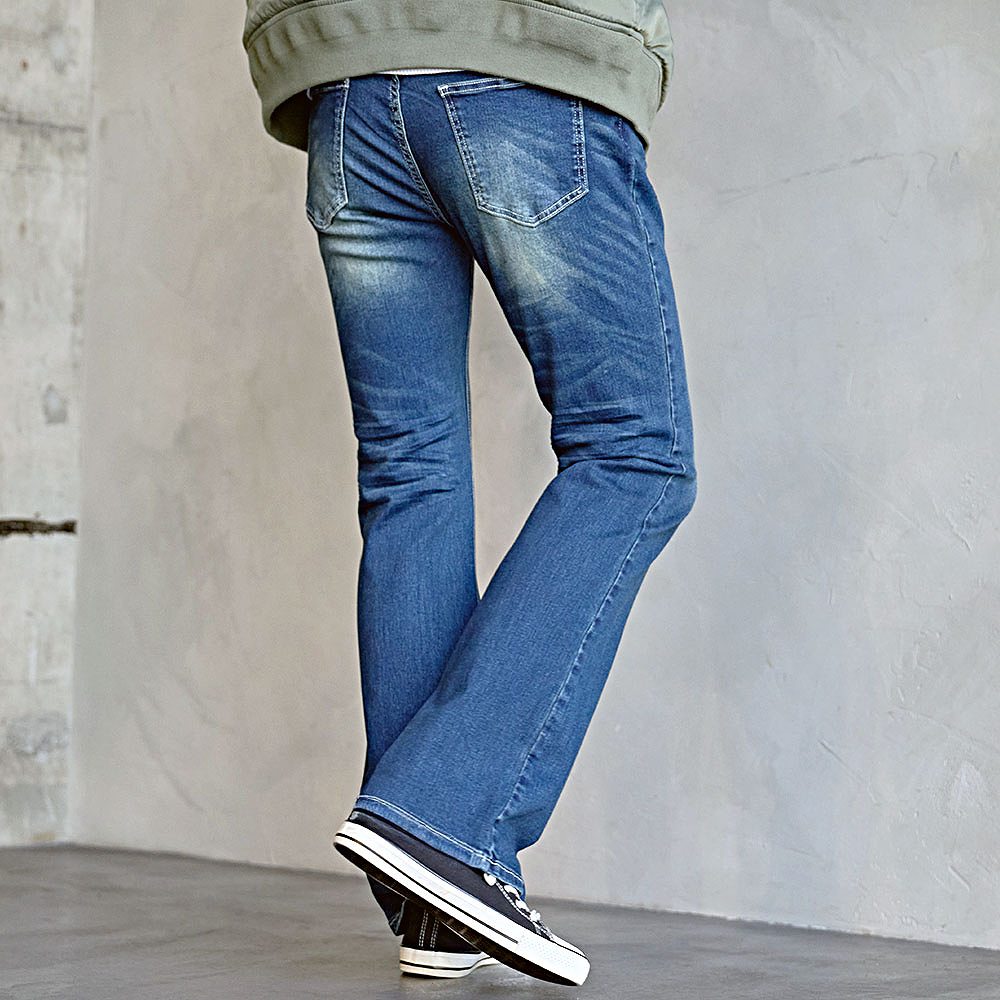 CavariA（キャバリア） デニムパンツ メンズ フレア ブーツカット