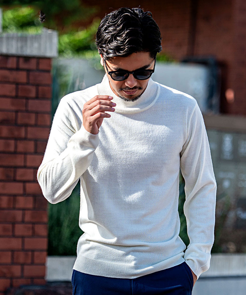 CavariA（キャバリア） ニット セーター メンズ ブランド 長袖 薄手