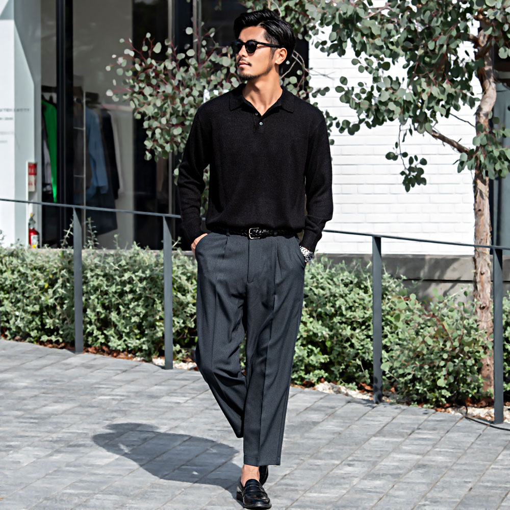 【極美品】Settefili Cashmere ハイゲージ　ニットポロシャツ 極美品】Settefili Cashmere ハイゲージ ニットポロシャツ