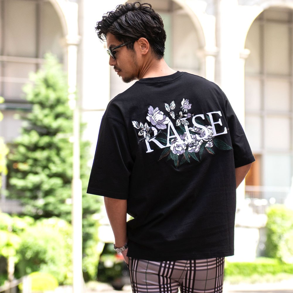 joker クルーネック Tシャツ メンズ 長袖 黒Tシャツ ロゴ 夏