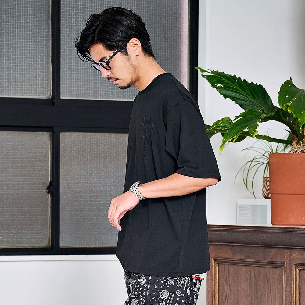 CavariA(キャバリア) Tシャツ メンズ 半袖 ブランド クロス 十字架 CavariA(キャバリア) Tシャツ メンズ 半袖 ブランド クロス 十字架