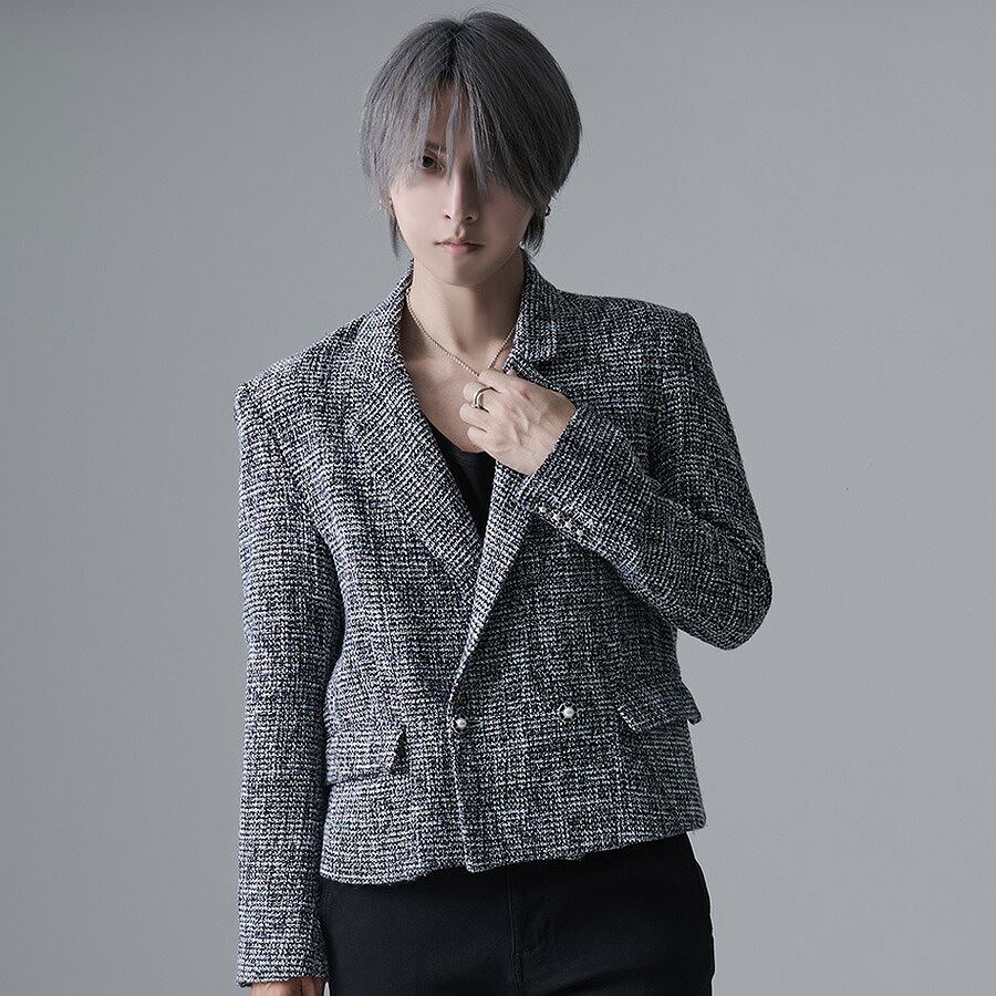 CavariA（キャバリア） ジャケット メンズ ダブルジャケット ツイード