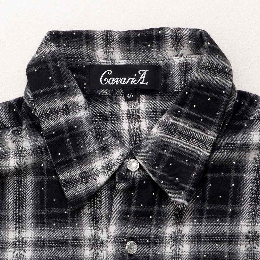 CavariA（キャバリア） チェックシャツ メンズ ネルシャツ 長袖 ライン