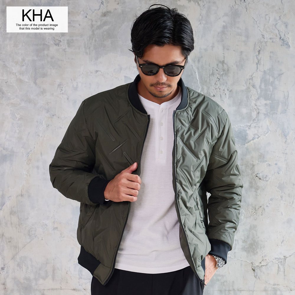 CavariA（キャバリア） MA-1ジャケット メンズ 中綿 ボンバー ブルゾン