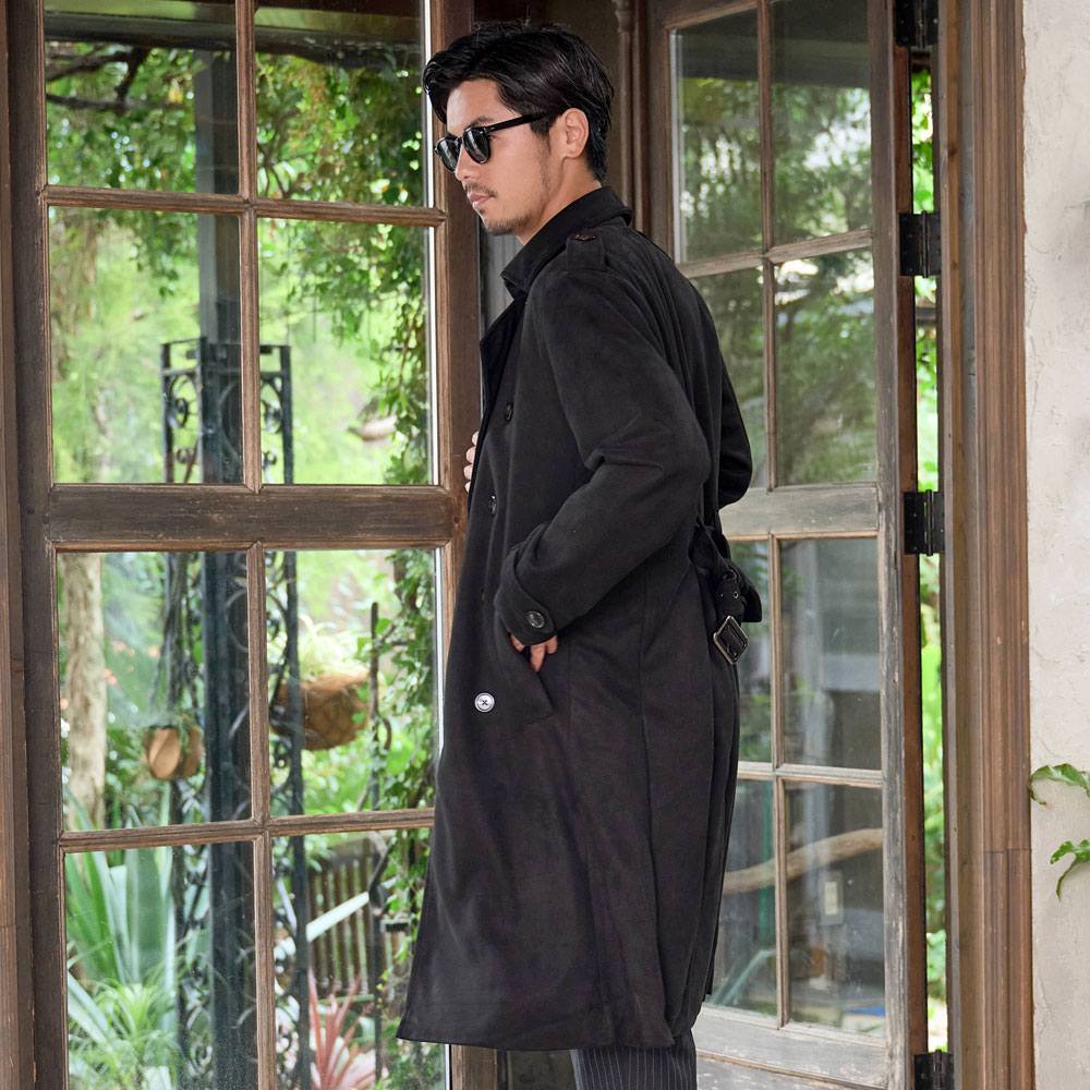 CavariA（キャバリア） トレンチコート メンズ アウター フェイク