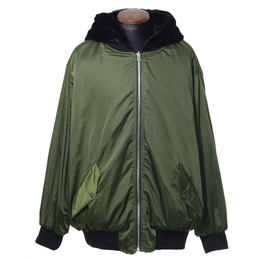 Ma 1 メンズ ファージャケット Cavaria キャバリア ファー ナイロンリバーシブルジャケット 全2色 ミリタリージャケット M L 流行 秋 冬 Care18 23 シルバーバレット 通販 Yahoo ショッピング