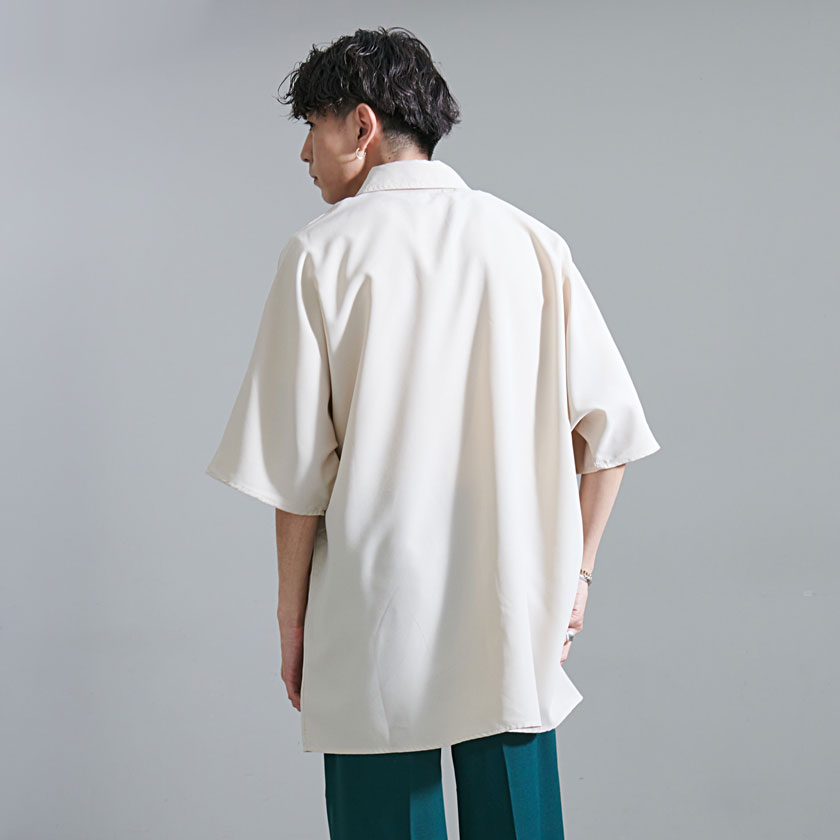 CavariA（キャバリア） シャツ メンズ おしゃれ 半袖 ドルマンスリーブ