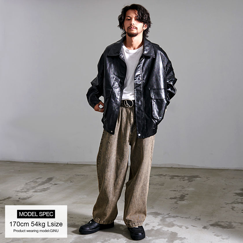 CavariA（キャバリア） レザージャケット メンズ フェイクレザー