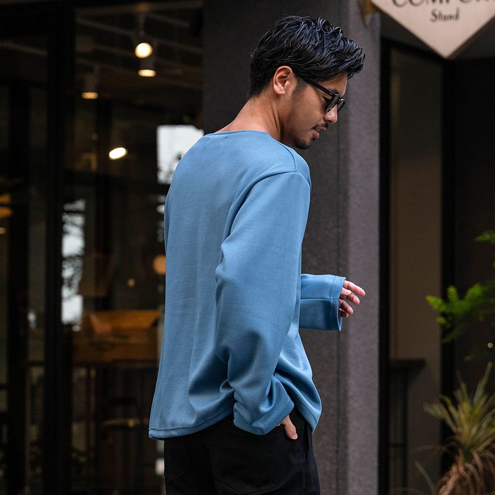 CavariA（キャバリア） ロンT メンズ ブランド 長袖 Tシャツ Vネック