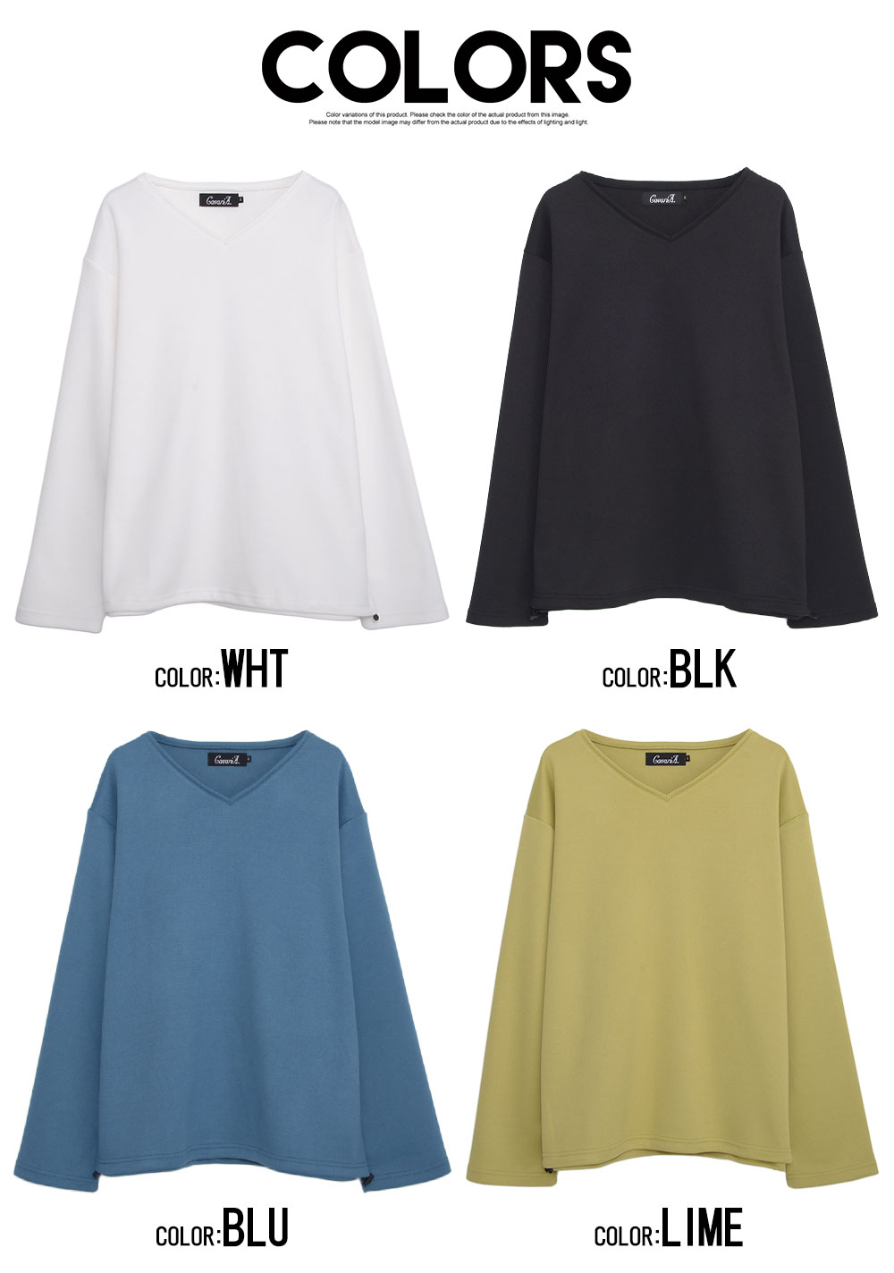 CavariA（キャバリア） ロンT メンズ ブランド 長袖 Tシャツ Vネック
