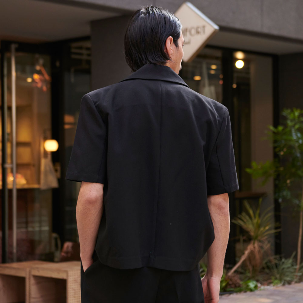 CavariA（キャバリア） シャツジャケット メンズ セットアップ可 半袖