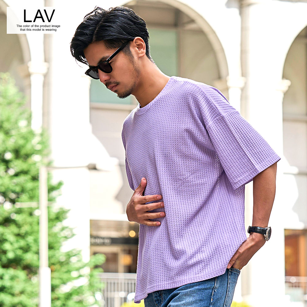 CavariA（キャバリア） Tシャツ メンズ 半袖 ブランド ワッフル